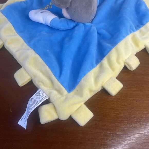 Disney Parks Mickey Mouse Yellow Blue Crinkle Baby Plush Soft Security Blanket - Picture 5 of 12